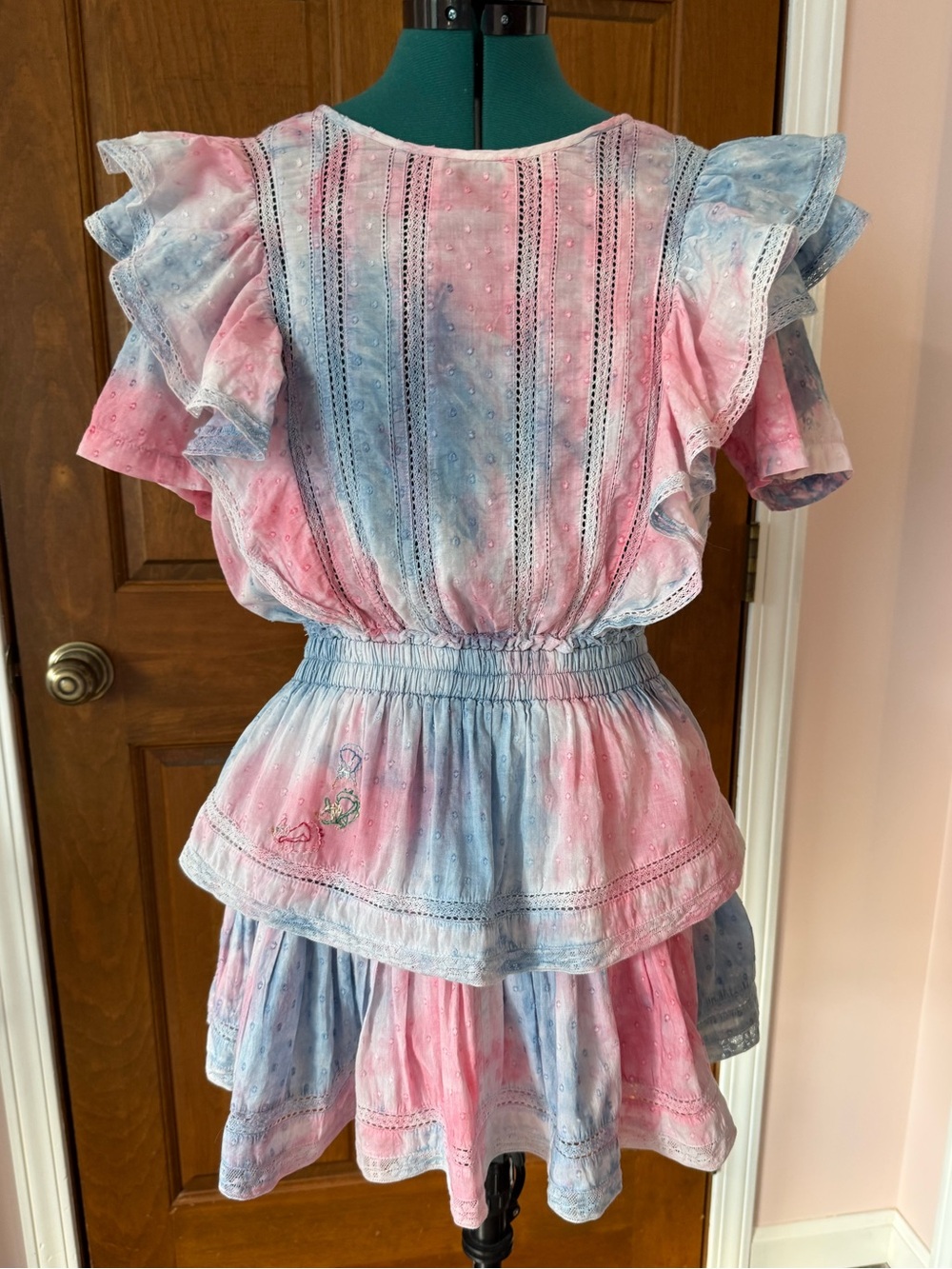 Loveshackfancy Natasha Dress Custom Sleeping Beauty Inspired Embroidery Small